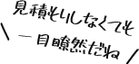 見積もりしなくても一目瞭然だね