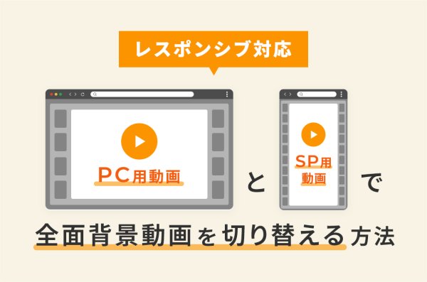 PCとスマホで全面背景動画を切り替える方法